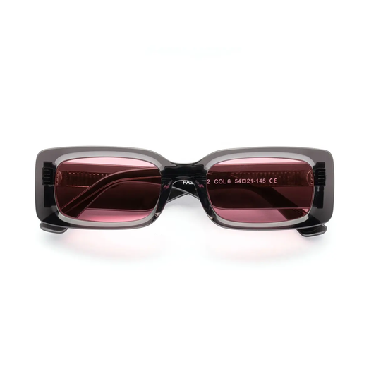 Rosafarbene Acetat-Sonnenbrille