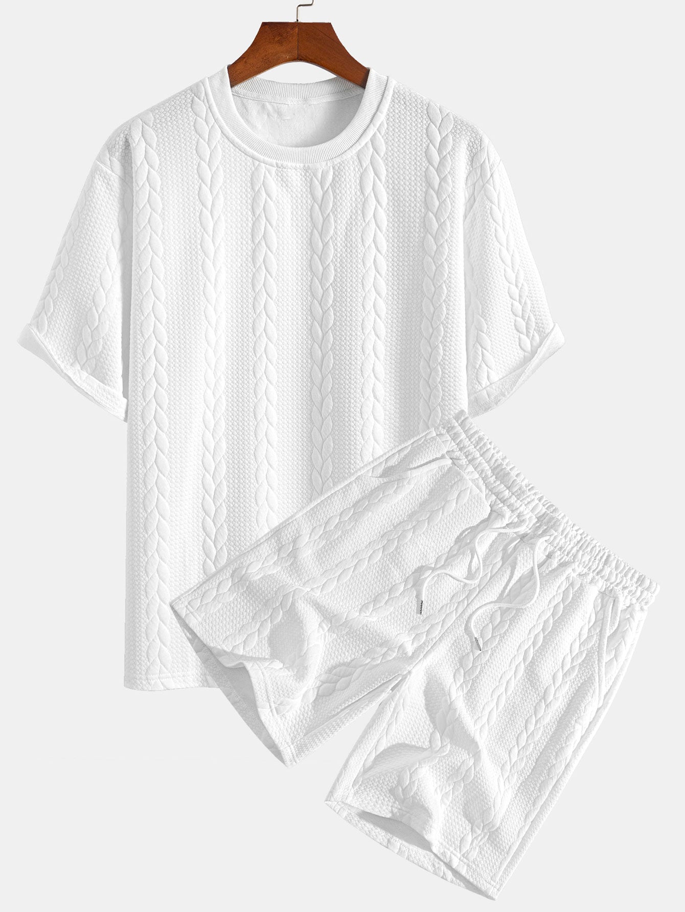 Lustra Set™ — Duo van jacquard T-shirt en korte broek 