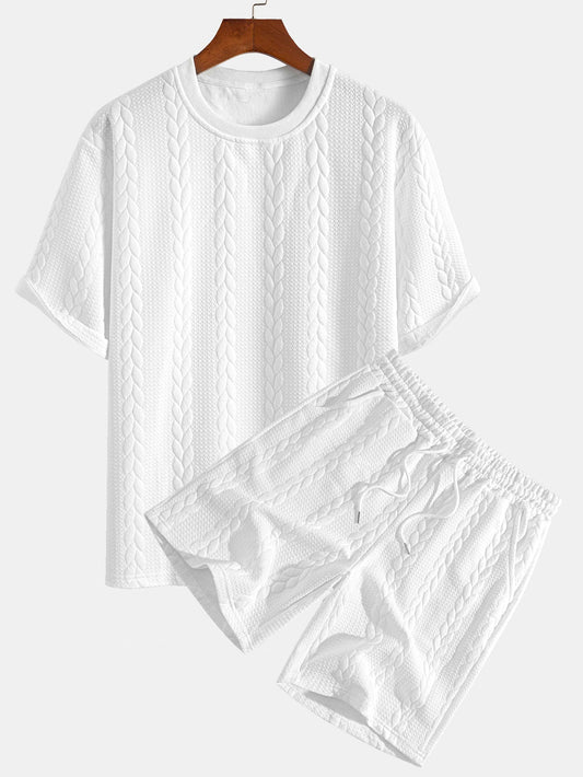 Lustra Set™ — Jacquard Tee & Shorts Duo