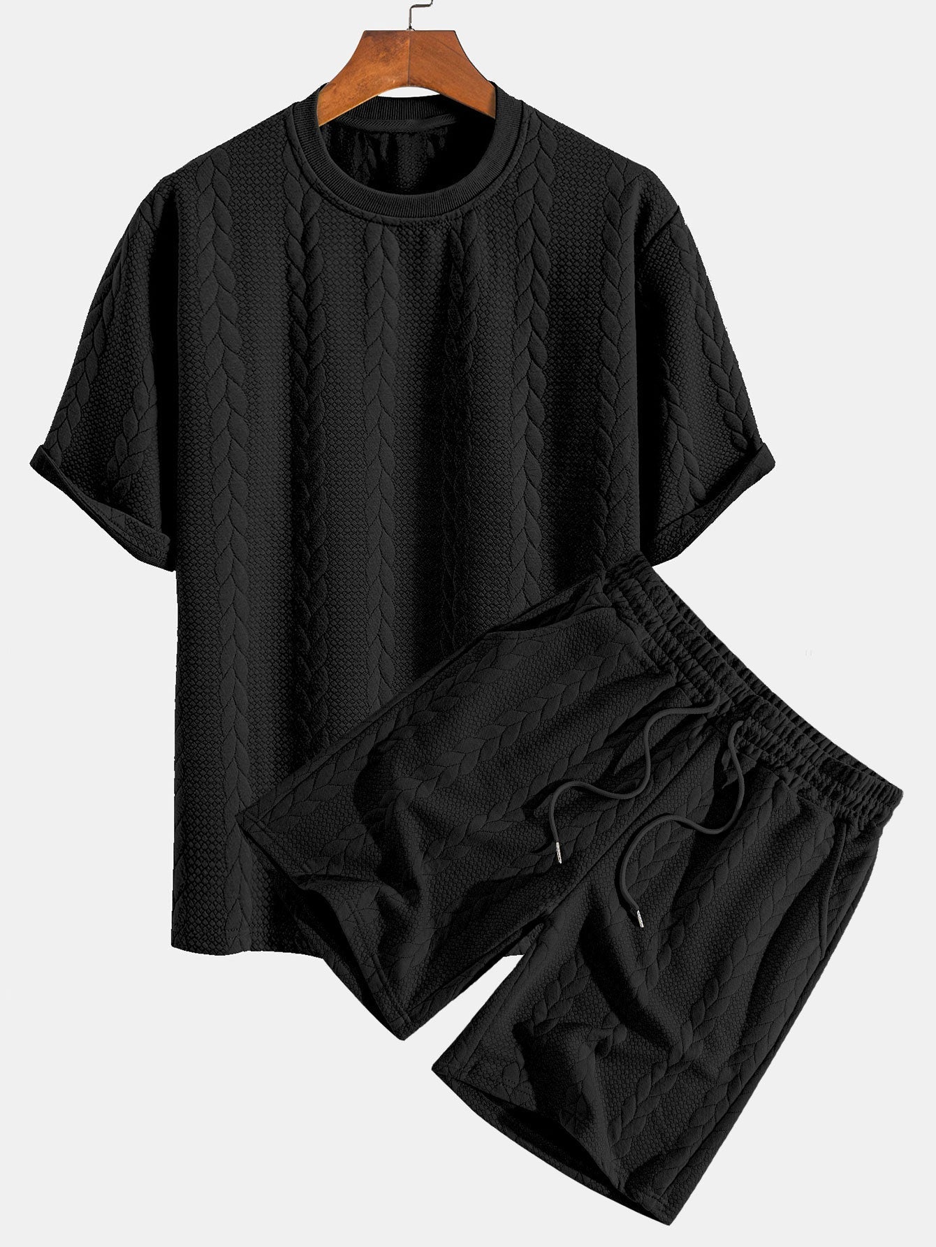 Lustra Set™ — Duo van jacquard T-shirt en korte broek 