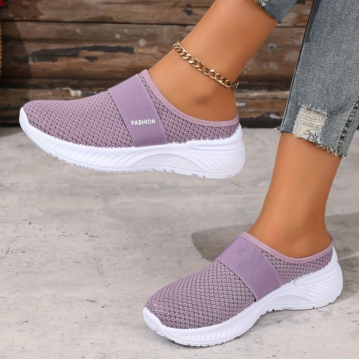 BreezeWalk Comfort – Women’s Slip-On Trainers with Breathable Design