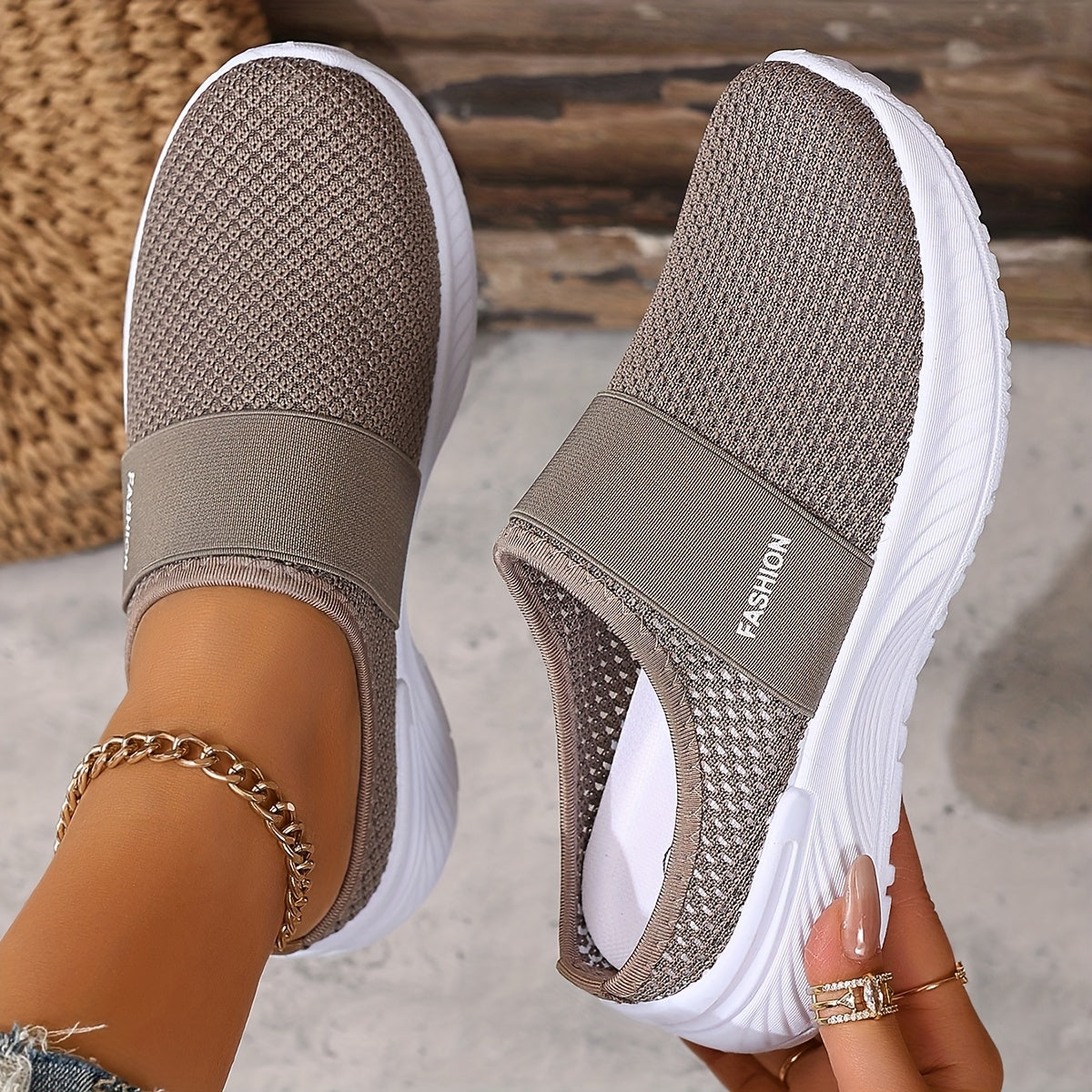 BreezeWalk Comfort – Women’s Slip-On Trainers with Breathable Design