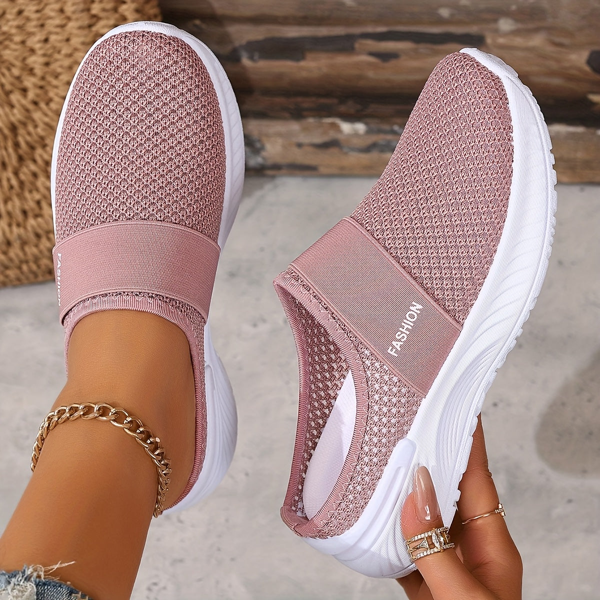 BreezeWalk Comfort – Women’s Slip-On Trainers with Breathable Design