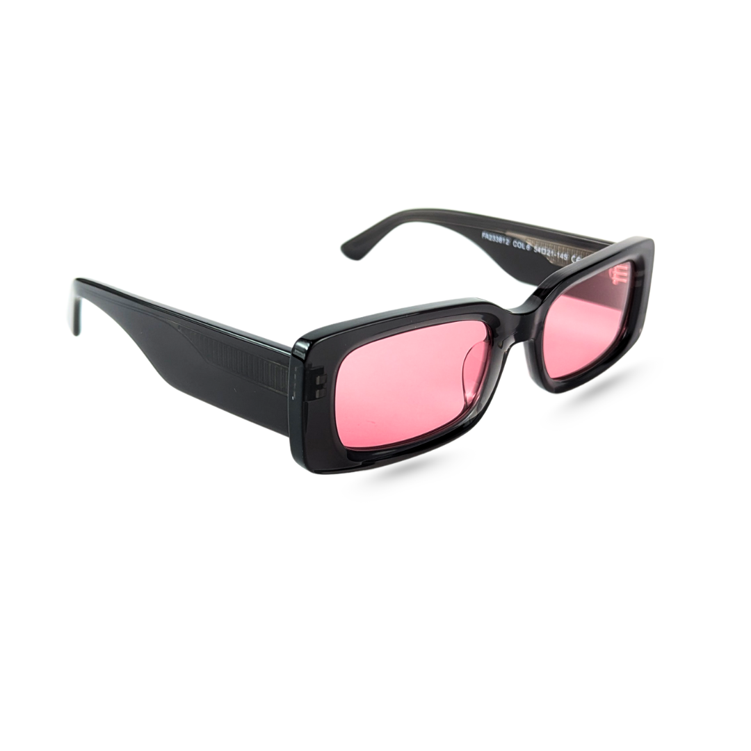 Rosafarbene Acetat-Sonnenbrille