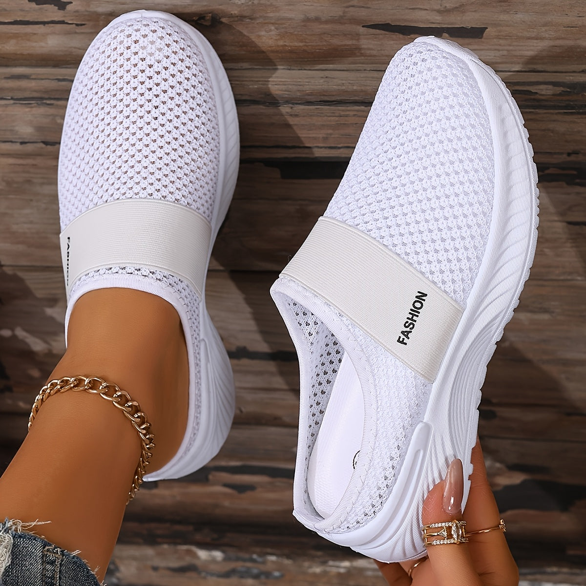 BreezeWalk Comfort – Women’s Slip-On Trainers with Breathable Design