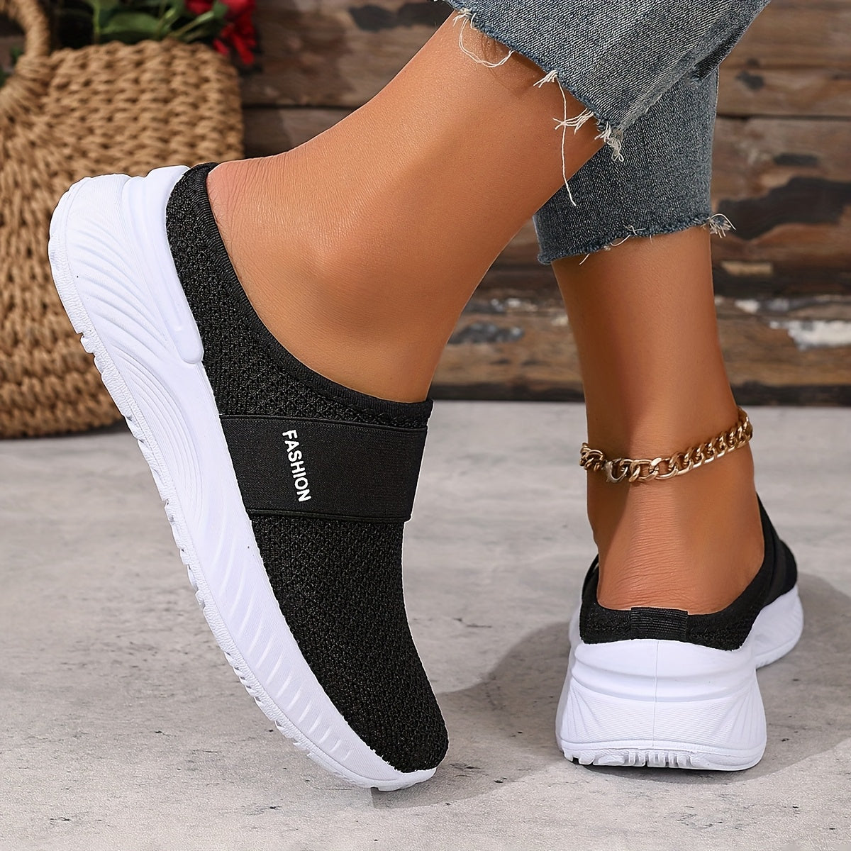 BreezeWalk Comfort – Women’s Slip-On Trainers with Breathable Design