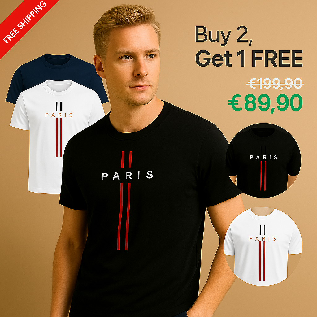 Élan Tee™ Paris – Koop 2, krijg 1 gratis 
