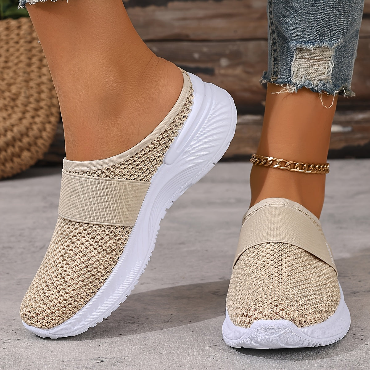 BreezeWalk Comfort – Women’s Slip-On Trainers with Breathable Design