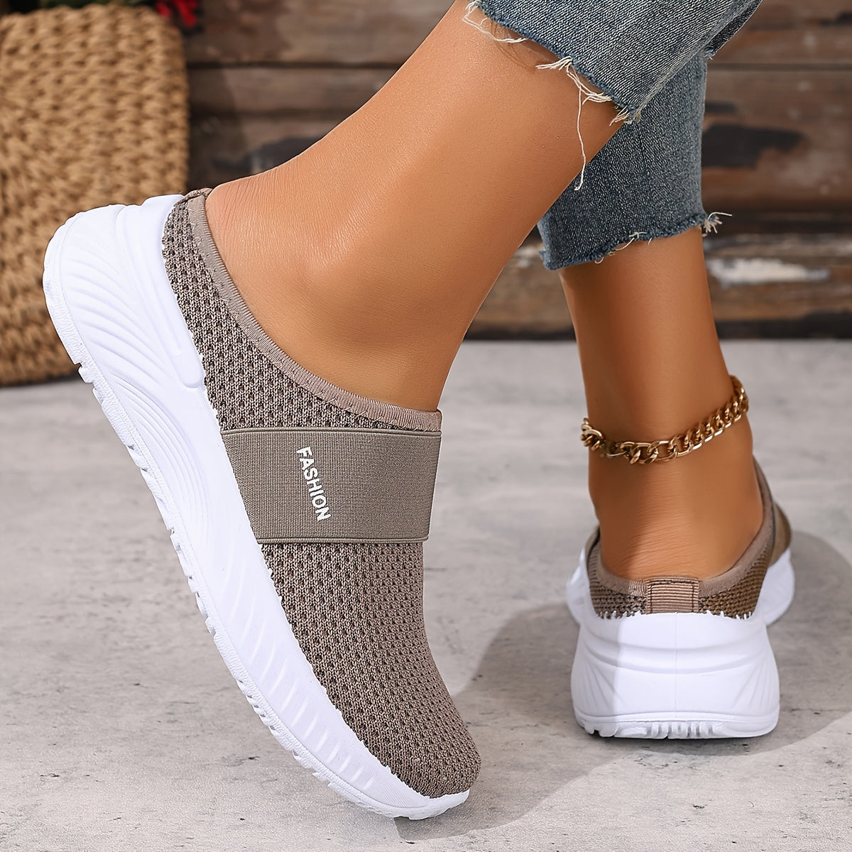 BreezeWalk Comfort – Women’s Slip-On Trainers with Breathable Design