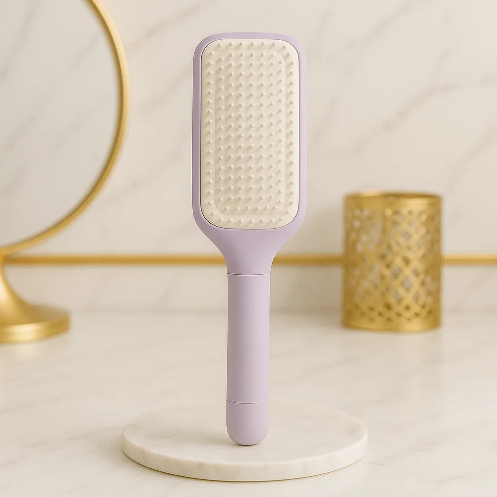 Blooméa™ HairLift – Self-Cleaning Rotating & Anti-Static Detangling Comb 