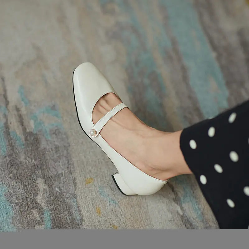Velours Mary Janes Retro 