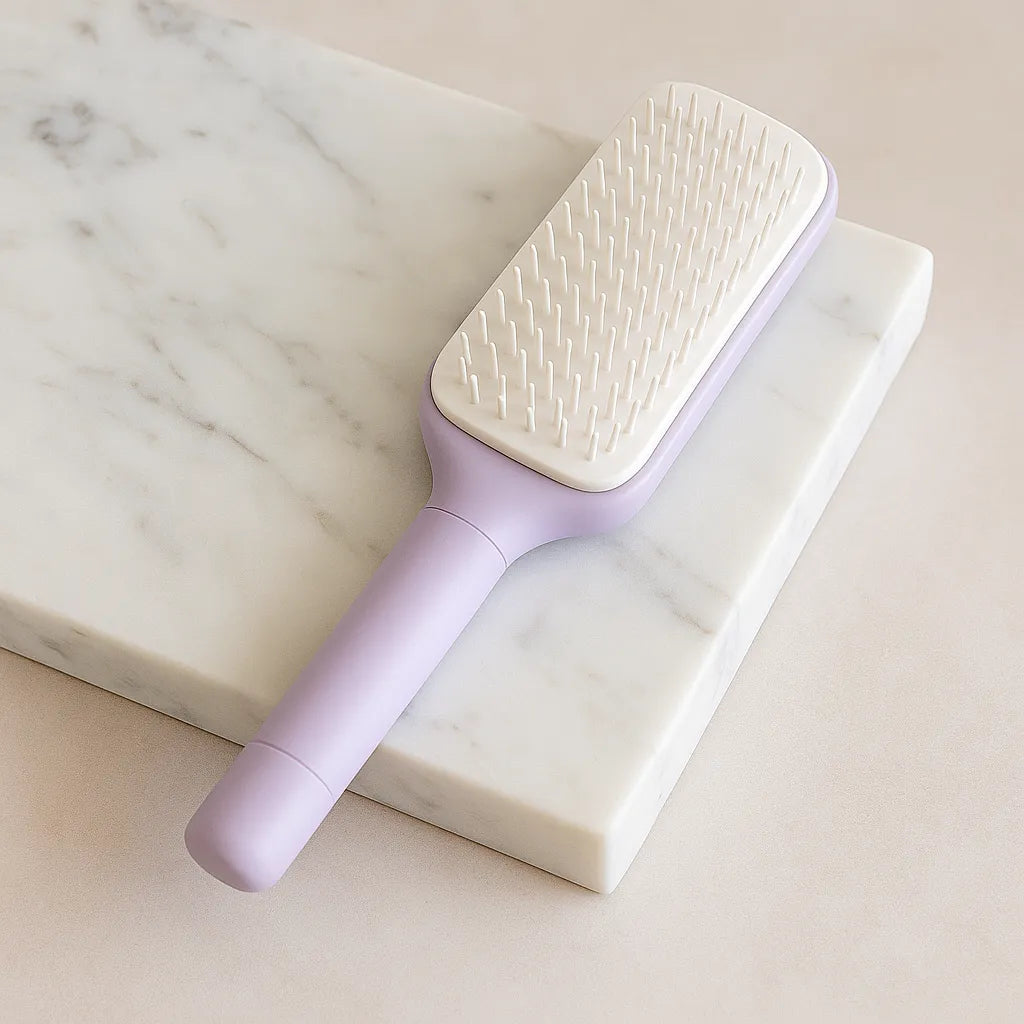 Blooméa™ HairLift – Self-Cleaning Rotating & Anti-Static Detangling Comb 